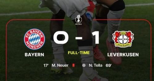 德國杯：拜仁十人不敵勒沃庫森，諾伊爾17分鐘遭紅牌