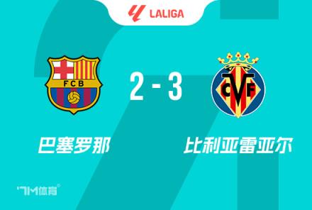 西甲-巴薩3-2黃潛六連勝終結亞馬爾破門難救主