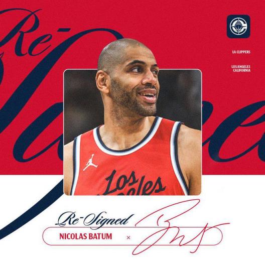 巴圖姆續(xù)約后發(fā)文：快船國度，再次啟航！