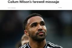 紐卡官方確認(rèn)33歲英格蘭前鋒卡勒姆-威爾遜合同到期離隊(duì)