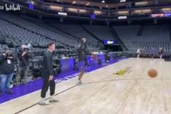 教練正在熱身！名場面：雷迪克賽前熱身連中底角三分！