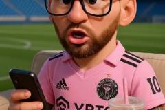 Q版梅西怒斥C羅：你咋又帽子戲法了，看了錄像找不到黑點(diǎn)啊