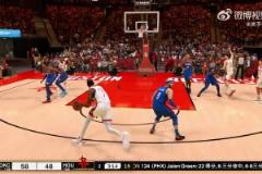 已經(jīng)迫不及待了！火箭球迷在2K中操作杜蘭特打爆衛(wèi)冕冠軍雷霆！