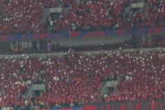 比賽第10分鐘，全場手機(jī)閃光燈亮起，紀(jì)念林子金小朋友