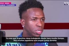 這是服了？維尼修斯：阿根廷隊(duì)贏得了世界杯，他們有信心