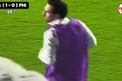 現(xiàn)場直拍：55分鐘，梅西還在熱身！57分鐘，梅西進球了！