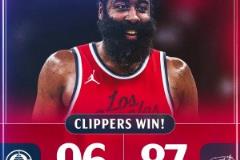 20分4板5助7斷1帽！快船官方贏球海報：胡子都白了的登哥~