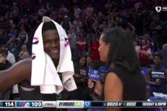 恩比德怎么想？愛(ài)德華茲接受費(fèi)城全場(chǎng)球迷高呼MVP