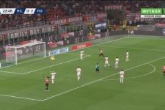 米蘭扳回一城！亞伯拉罕禁區(qū)內(nèi)推射破門(mén)！普利西奇分球送助攻！