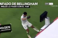 不甘心啊！不敵瓦倫后，離場(chǎng)時(shí)貝林厄姆怒踢VAR監(jiān)視器