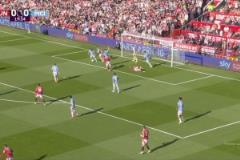 可惜??！達(dá)洛特精準(zhǔn)傳中，曼聯(lián)門前兩點(diǎn)包抄均失良機(jī)