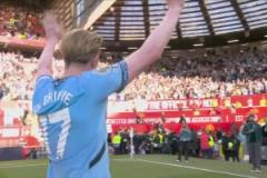 最后一場曼市德比！賽后德布勞內(nèi)向球迷致謝！