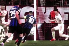 我羅勞塔羅，特寫(xiě)鏡頭看勞塔羅外腳背彈射，烏爾比?；靥鞜o(wú)力