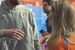 山東泰山主場(chǎng)4-0深圳，賽后澤卡和女友這也太甜了