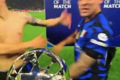 勞塔羅當(dāng)選MVP與隊(duì)友擁抱慶祝，國米淘汰拜仁晉級(jí)四強(qiáng)，將戰(zhàn)巴薩