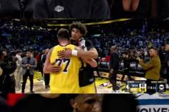 湖人實力反彈扳平大比分 雷迪克身后的女球迷露出勝利的微笑