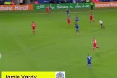 藍(lán)狐生涯最佳？瓦爾迪面對(duì)利物浦的遠(yuǎn)距離凌空爆射