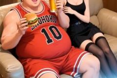 【AI】據(jù)說這是和晴子結(jié)婚之后的櫻木花道？發(fā)福了哈~