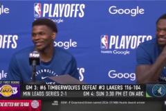 華子看了眼技術(shù)統(tǒng)計(jì)對(duì)蘭德?tīng)栒f(shuō)：你才投13個(gè)？你還好嗎