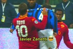 燃，當(dāng)年藍(lán)黑隊(duì)魂薩內(nèi)蒂曾在狼王的注視下攻破羅馬球門