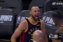 賽后氛圍包好的！追夢對著鏡頭宣示主權，庫里在替補席興奮不已！