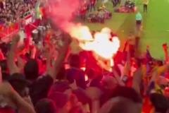 C羅遠(yuǎn)射這球速是真快啊！對(duì)面門將：撲到了，但沒有完全撲到！