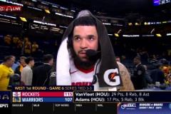 范喬丹賽后盛贊亞當(dāng)斯：在小球時代他就是原始人巨獸！