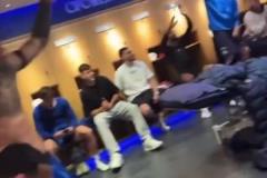 切爾西3-1利物浦賽后，切爾西球員們在更衣室激情慶祝