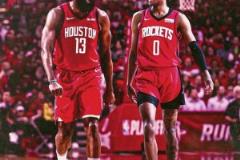 一個7分一個8分！美國火箭博主調(diào)侃：哈登將自己G7的火炬?zhèn)鞯搅私軅?格林手里