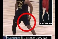 勇士官方：庫里一級拉傷將缺陣至少一周！此前有醫(yī)學(xué)專家分析庫里腿筋傷勢