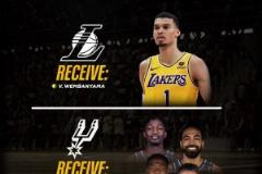 簡直白日做夢！美媒：湖人可用八村+文總+電風(fēng)扇+克內(nèi)克特+一首輪，去換文班