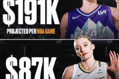 差距！NBA新狀元一場比賽的工資就遠(yuǎn)超WNBA狀元的賽季收入