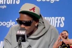 愛德華茲賽后采訪，很遺憾庫(kù)里沒法出戰(zhàn)比賽！