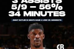 說好的40分，怎么就14分？巴特勒全場僅9次出手，末節(jié)0出手
