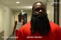 絕了！模仿帝：快船搶七輸給掘金以后，更衣室里的哈登和小卡……