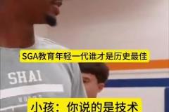 SGA教育年輕一代誰是歷史最佳：科比第一，老詹第二，喬丹第三