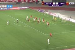 下半場(chǎng)開(kāi)場(chǎng)海港反超！茹薩左腳不停球抽射破門(mén)
