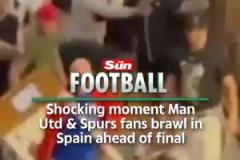 球賽沒開，球迷先開戰(zhàn)！曼聯(lián)熱刺球迷西班牙街頭大亂斗