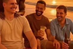 網(wǎng)友AI創(chuàng)作：約基奇加入詹庫東釣魚大軍 享受老詹的馬殺雞