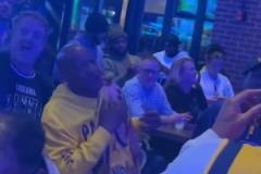 哈利伯頓的父親賽后開心壞了，舞都跳起來了