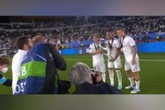 締造五歐冠偉業(yè)！當年皇馬奪的歐冠典禮中場合影！